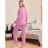 Ekouaer Pajamas Womens Long Sleeve Sleepwear Button Down Loungewear Pjs Set(Christmas Rose Striped)