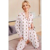 Ekouaer Pajamas Womens Long Sleeve Sleepwear Button Down Loungewear Pjs Set(Christmas White Gingerbread Man)