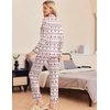 Ekouaer Pajamas Womens Long Sleeve Sleepwear Button Down Loungewear Pjs Set(Christmas White Red)
