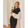 Ekouaer Pajamas for Women Set 2 Pack Lounge Set(Black+champagne)