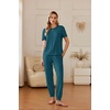 Ekouaer Pajamas for Women Set 2 Pack Lounge Set(Blue Green+navy Bule)