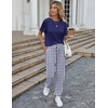 Ekouaer Pajamas for Women Set 2 Pack Lounge Set(Blue Plaid+navy Plaid)