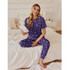 Ekouaer Pajamas for Women Set 2 Pack Lounge Set(Pink Star+purple Star)