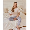 Ekouaer Pajamas for Women Set 2 Pack Lounge Set(Star+leopard)