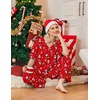 Ekouaer Womens Pajama Sets Cotton Short Sleeve Long Pants Lounge Set(Christmas Red)