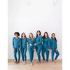 Ekouaer Women’s Pajama Sets Long Sleeve Jogger Pj Sets with Pockets XS-XXL(Aquamarine Blue)
