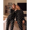 Ekouaer Women’s Pajama Sets Long Sleeve Jogger Pj Sets with Pockets XS-XXL(Black Bear)