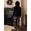 Ekouaer Women’s Pajama Sets Long Sleeve Jogger Pj Sets with Pockets XS-XXL(Black Christmas Reindeer Print)