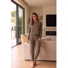 Ekouaer Women’s Pajama Sets Long Sleeve Jogger Pj Sets with Pockets XS-XXL(Brown Leopard)