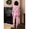 Ekouaer Women’s Pajama Sets Long Sleeve Jogger Pj Sets with Pockets XS-XXL(Christmas Pink Candy Cane)