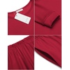 Ekouaer Women’s Pajama Sets Long Sleeve Jogger Pj Sets with Pockets XS-XXL(Deep Wine)