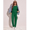 Ekouaer Women’s Pajama Sets Long Sleeve Jogger Pj Sets with Pockets XS-XXL(Green)