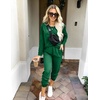 Ekouaer Women’s Pajama Sets Long Sleeve Jogger Pj Sets with Pockets XS-XXL(Green)