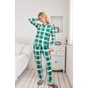 Ekouaer Women’s Pajama Sets Long Sleeve Jogger Pj Sets with Pockets XS-XXL(Green Plaid)