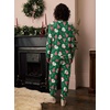 Ekouaer Women’s Pajama Sets Long Sleeve Jogger Pj Sets with Pockets XS-XXL(Green Santa & Christmas Tree)