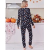 Ekouaer Women’s Pajama Sets Long Sleeve Jogger Pj Sets with Pockets XS-XXL(Halloween Ghosts Print)