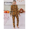 Ekouaer Women’s Pajama Sets Long Sleeve Jogger Pj Sets with Pockets XS-XXL(Halloween Pumpkin Print)