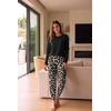 Ekouaer Women’s Pajama Sets Long Sleeve Jogger Pj Sets with Pockets XS-XXL(Leopard)