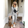 Ekouaer Women’s Pajama Sets Long Sleeve Jogger Pj Sets with Pockets XS-XXL(Light Grey)