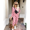 Ekouaer Women’s Pajama Sets Long Sleeve Jogger Pj Sets with Pockets XS-XXL(Pink Bear)