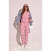 Ekouaer Women’s Pajama Sets Long Sleeve Jogger Pj Sets with Pockets XS-XXL(Pink Bear)