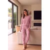 Ekouaer Women’s Pajama Sets Long Sleeve Jogger Pj Sets with Pockets XS-XXL(Pink Leopard)