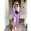 Ekouaer Women’s Pajama Sets Long Sleeve Jogger Pj Sets with Pockets XS-XXL(Purple)