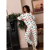 Ekouaer Women’s Pajama Sets Long Sleeve Jogger Pj Sets with Pockets XS-XXL(Red & Green Bows)