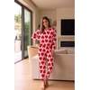 Ekouaer Women’s Pajama Sets Long Sleeve Jogger Pj Sets with Pockets XS-XXL(Red Heart)