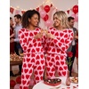Ekouaer Women’s Pajama Sets Long Sleeve Jogger Pj Sets with Pockets XS-XXL(Red Heart)
