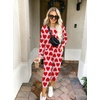 Ekouaer Women’s Pajama Sets Long Sleeve Jogger Pj Sets with Pockets XS-XXL(Red Heart)