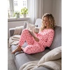 Ekouaer Women’s Pajama Sets Long Sleeve Jogger Pj Sets with Pockets XS-XXL(Valentines Red Love Print)