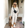 Ekouaer Women’s Pajama Sets Long Sleeve Jogger Pj Sets with Pockets XS-XXL(White Cute Bear)