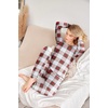 Ekouaer Women’s Pajama Sets Long Sleeve Jogger Pj Sets with Pockets XS-XXL(White Red Green Plaid)
