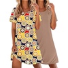 Ekouaer 2 Pack Nightgowns for Women Sleepshirt Short Sleeve Night Shirts(Mandala+camel)