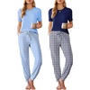 Blue Plaid+navy Plaid