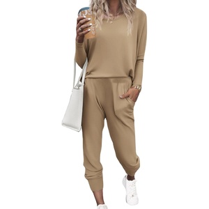 Ekouaer Women’s Pajama Sets Long Sleeve Jogger Pj Sets with Pockets XS-XXL(Khike)
