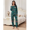 Ekouaer Pajamas Set for Women Soft Comfy Pjs Jogger Lounge Sets(Christmas Green)