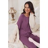 Ekouaer Pajamas Set for Women Soft Comfy Pjs Jogger Lounge Sets(Fuchsia)