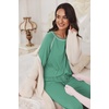 Ekouaer Pajamas Set for Women Soft Comfy Pjs Jogger Lounge Sets(Gray Green)