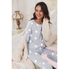 Ekouaer Pajamas Set for Women Soft Comfy Pjs Jogger Lounge Sets(Gray Pink Star)