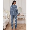 Ekouaer Pajamas Set for Women Soft Comfy Pjs Jogger Lounge Sets(Gray White Star)