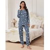 Ekouaer Pajamas Set for Women Soft Comfy Pjs Jogger Lounge Sets(Gray White Star)