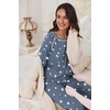 Ekouaer Pajamas Set for Women Soft Comfy Pjs Jogger Lounge Sets(Gray White Star)