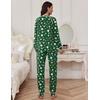 Ekouaer Pajamas Set for Women Soft Comfy Pjs Jogger Lounge Sets(Green Santa)