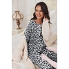 Ekouaer Pajamas Set for Women Soft Comfy Pjs Jogger Lounge Sets(Grey Leopard)