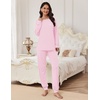 Ekouaer Pajamas Set for Women Soft Comfy Pjs Jogger Lounge Sets(Pink)
