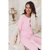 Ekouaer Pajamas Set for Women Soft Comfy Pjs Jogger Lounge Sets(Pink)