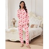 Ekouaer Pajamas Set for Women Soft Comfy Pjs Jogger Lounge Sets(Pink Santa)
