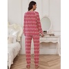 Ekouaer Pajamas Set for Women Soft Comfy Pjs Jogger Lounge Sets(Red Teddy)